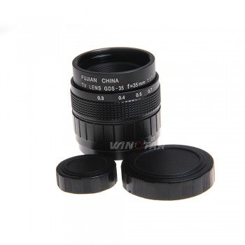 Fujian 35mm F1.7 CCTV TV lens + C Mount for Micro 4/3 m4/3 Panasonic GH5 GH4 GH3 GF3 GF5 GF6 GF7 GF9 G3 G5 GX1 GX7 GX8 GX85 G7H