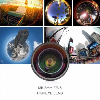 Meike 8mm f/3.5 Ultra Wide Fisheye Len for Fuji X-T3 X-E3 X-T1 X-T2 X-T10 X-T20 X-A2 Cameras with APS-C/Full Frame+Free Gift