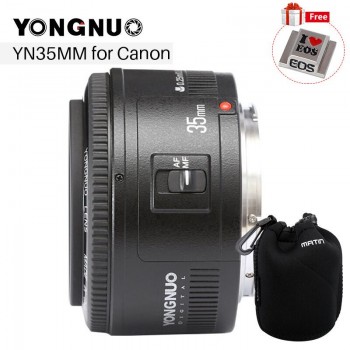 YONGNUO 35mm Lens YN35mm F2 Lens 1:2 AF / MF Wide-Angle Fixed/Prime Auto Focus Lens For Canon EF Mount EOS Camera EOS 5DII 5DIII