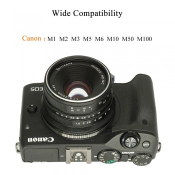 7 artisans 25mm / F1.8 Prime Lens for All Sony E Mount /Canon EOS-M Single Series Mount / Fuji FX Mounting / Olympus M43 Mount