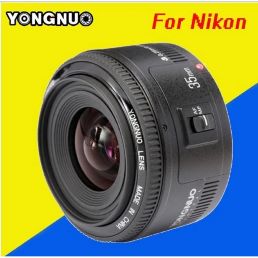 Yongnuo YN35mm F2 lens Wide-angle Large Aperture Fixed Auto Focus Lens for nikon D7100 D3200 D3300 D3100 D5100 D90 DSLR Cameras