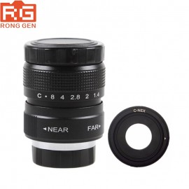 Fujian 25mm F1.4 CCTV TV lens + C-NEX Mount Ring for Sony E:NEX3 NEX-C3 NEX-F3 NEX-5 NEX-5N NEX-5R NEX-5T NEX6 NEX7 A6000 A6500