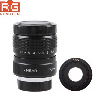 Fujian 25mm F1.4 CCTV TV lens + C-NEX Mount Ring for Sony E:NEX3 NEX-C3 NEX-F3 NEX-5 NEX-5N NEX-5R NEX-5T NEX6 NEX7 A6000 A6500