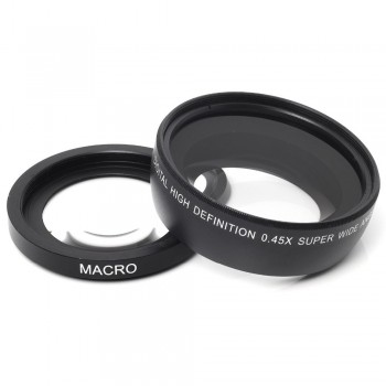 CUJMH Lightdow 55MM 0.45x Wide Angle Lens + Macro Lens for Sony Alpha A77 A280 A290 A380 A390 A580 A590 DSLR Camera
