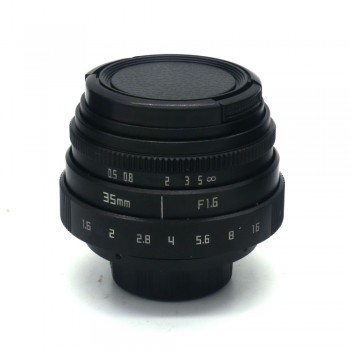 new arrive FUJIAN 35mm f1.6 C mount camera CCTV Lens II for M4/3 / MFT Mount Camera amp; Adapter black kit free shipping