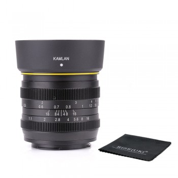 Kamlan lens 50mm F1.1 APS-C Large Aperture Manual Focus Lens For Canon EOS-M NEX Fuji X M4/3 Cameras With lens Hood