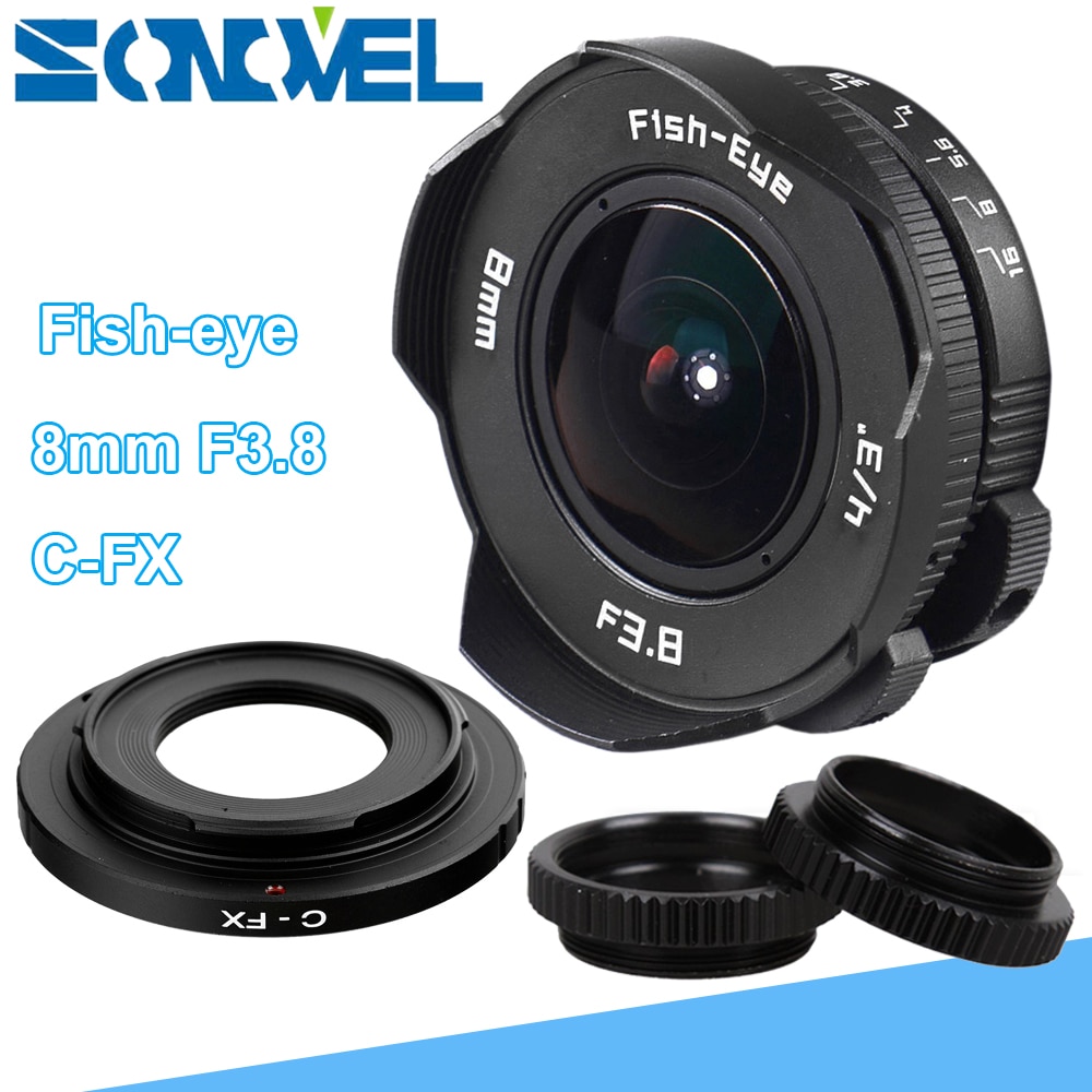 8mm F3.8 Fish-eye CCTV Lens Manual Wide Angle Fisheye Lens Focal length Fish eye Lens Suit For Fuji Fujifilm FX mount
