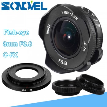 8mm F3.8 Fish-eye CCTV Lens Manual Wide Angle Fisheye Lens Focal length Fish eye Lens Suit For Fuji Fujifilm FX mount