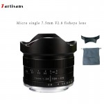 7 artisans 7.5mmF2.8 Super Wide Angle Fisheye Micro Single Lens For E-mount, Canon EOS-M Mount, FX Mount, M4/3 Mount Canon M1