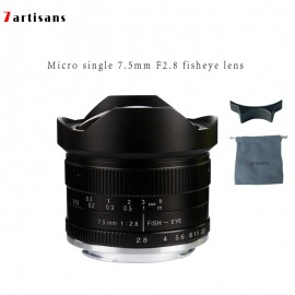 7 artisans 7.5mmF2.8 Super Wide Angle Fisheye Micro Single Lens For E-mount, Canon EOS-M Mount, FX Mount, M4/3 Mount Canon M1