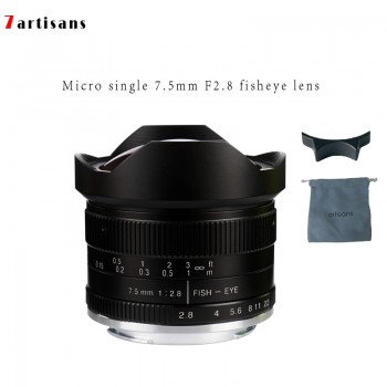 7 artisans 7.5mmF2.8 Super Wide Angle Fisheye Micro Single Lens For E-mount, Canon EOS-M Mount, FX Mount, M4/3 Mount Canon M1