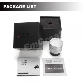 7artisans 50mm F1.1 M Mount Fixed Lens for Leica M-Mount Cameras M-M M240 M2 M4 M4P M5 M6 M7 M8 M9 M9P M10