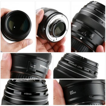 YONGNUO 100mm Lens YN100mm F2.0 AF/MF Fixed Focus Lens for Nikon F Mount D3200 D3400 D3100 D5300 D7200 D7100 for DLSR Camera