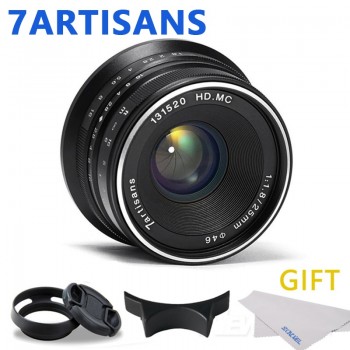 7artisans 25mm / F1.8 Prime Lens to All Single Series for Sony E Mount /Canon EOS-M Mount/Fuji FX Mount /M43 Panasonic Olympus