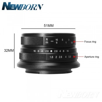 7artisans 25mm / F1.8 Prime Lens to All Single Series for Sony E Mount /Canon EOS-M Mount/Fuji FX Mount /M43 Panasonic Olympus