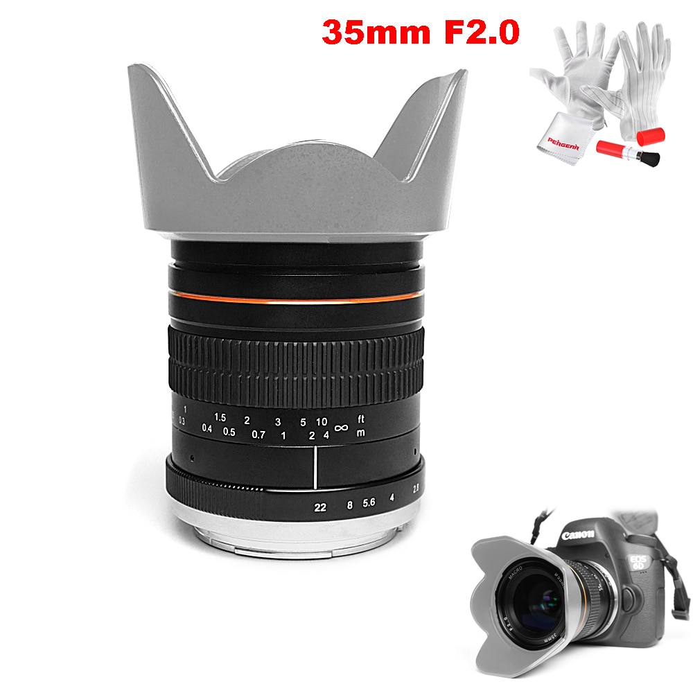 Kelda 35mm F2.0 Full Frame Fixed-focus Large Aperture Prime Manual Lens for Sony / Canon / Nikon D850 D810 A7 A7S A7R 5D 6D 80D