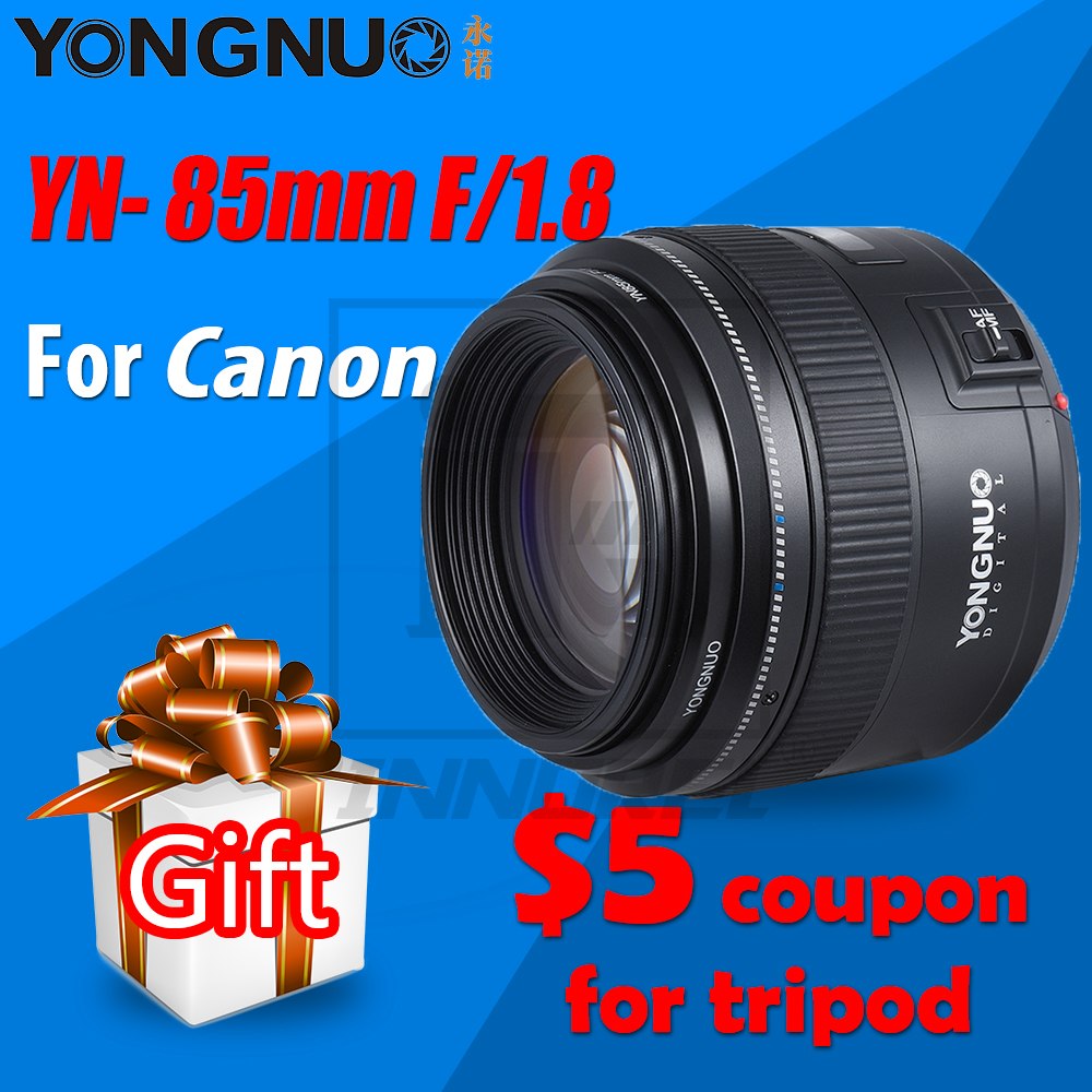 Original YONGNUO YN85mm f1.8 85mm Fixed Focus Camera Lens AF/MF Lens for Canon EF Mount EOS Cameras 70D Portrait photography