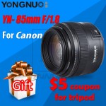 Original YONGNUO YN85mm f1.8 85mm Fixed Focus Camera Lens AF/MF Lens for Canon EF Mount EOS Cameras 70D Portrait photography