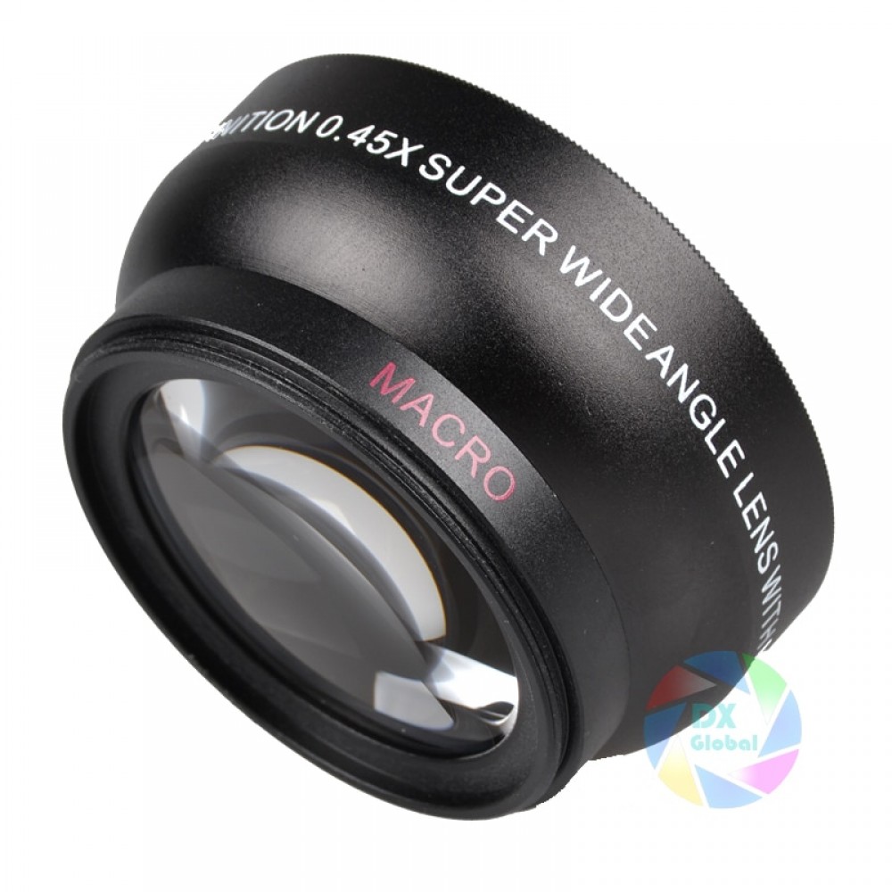 43mm 0.45x Wide Angle amp; Macro Conversion Lens 0.45x 43 Wide-Angle Lens with Macro 62 mm Mount Front Thread