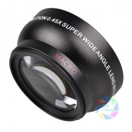 43mm 0.45x Wide Angle amp; Macro Conversion Lens 0.45x 43 Wide-Angle Lens with Macro 62 mm Mount Front Thread