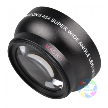 43mm 0.45x Wide Angle amp; Macro Conversion Lens 0.45x 43 Wide-Angle Lens with Macro 62 mm Mount Front Thread