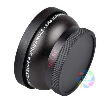 43mm 0.45x Wide Angle amp; Macro Conversion Lens 0.45x 43 Wide-Angle Lens with Macro 62 mm Mount Front Thread