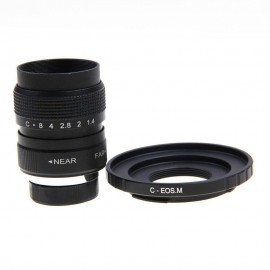Fujian 25mm F1.4 CCTV Movie lens+C Mount to Canon EOS M M2 M3 M5 M6 M10 Mirrorless Camera