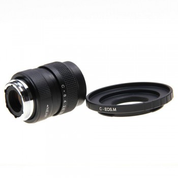 Fujian 25mm F1.4 CCTV Movie lens+C Mount to Canon EOS M M2 M3 M5 M6 M10 Mirrorless Camera