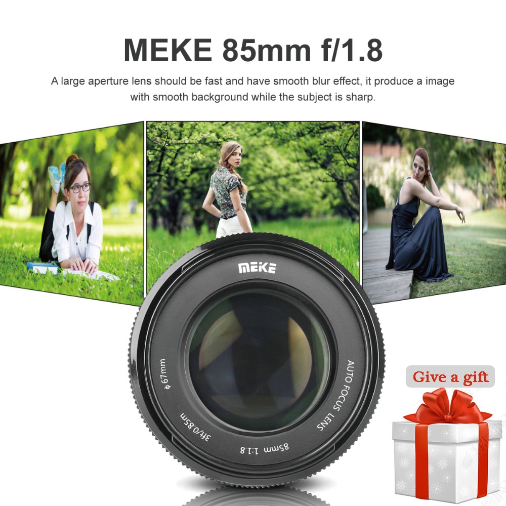 Meike 85mm F/1.8 Auto Focus Lens for Canon EOS EF Mount 600D 6D 80D 1100D 1200D 60D 70D 1300D 5d mark iii DSLR Camera