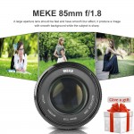 Meike 85mm F/1.8 Auto Focus Lens for Canon EOS EF Mount 600D 6D 80D 1100D 1200D 60D 70D 1300D 5d mark iii DSLR Camera