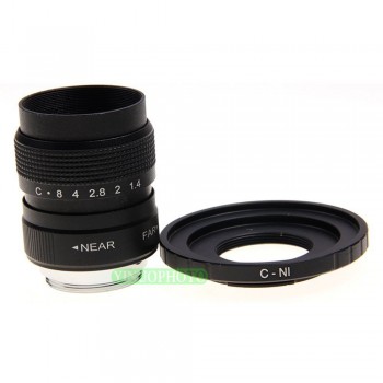Fujian 25mm F1.4 CCTV TV lens+C Mount for NiKON 1 J1 J2 J3 V1 J2