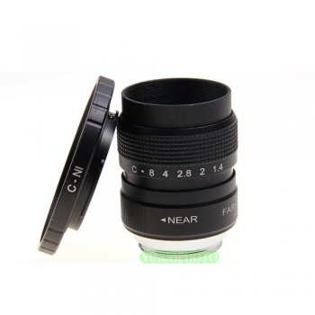 Fujian 25mm F1.4 CCTV TV lens+C Mount for NiKON 1 J1 J2 J3 V1 J2