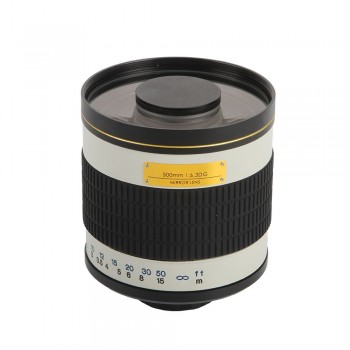 500mm F/6.3 Manual Camera Telephoto Mirror Lens + T2 Mount Adapter Ring for Canon Nikon Pentax Olympus Sony A6500 A7RII GH5 DSLR
