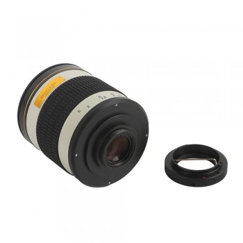 500mm F/6.3 Manual Camera Telephoto Mirror Lens + T2 Mount Adapter Ring for Canon Nikon Pentax Olympus Sony A6500 A7RII GH5 DSLR