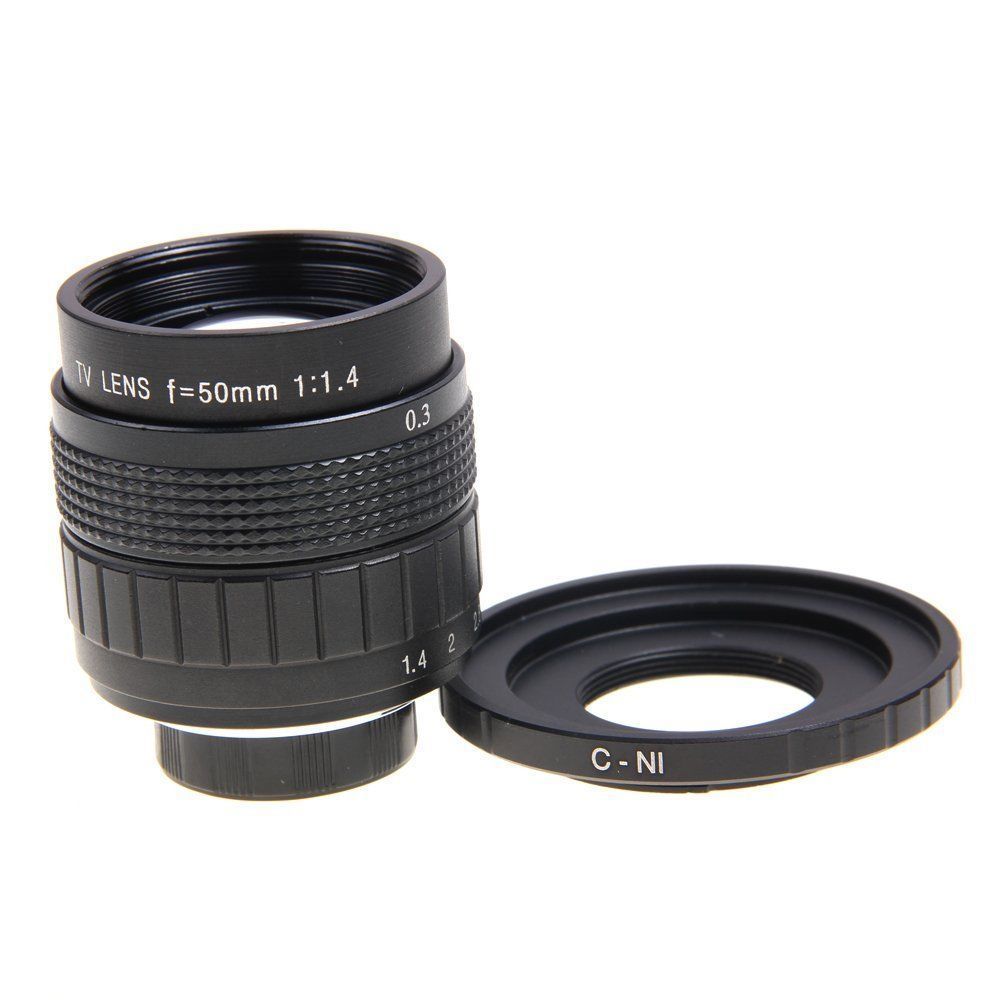 Fujian 50mm F1.4 CCTV Movie lens + C Mount to Nikon 1 S2 J5 J4 J3 J2 V1 V2 V3 N1 AW1