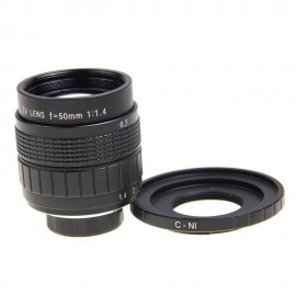 Fujian 50mm F1.4 CCTV Movie lens + C Mount to Nikon 1 S2 J5 J4 J3 J2 V1 V2 V3 N1 AW1