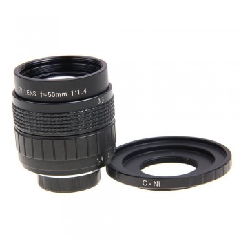 Fujian 50mm F1.4 CCTV Movie lens + C Mount to Nikon 1 S2 J5 J4 J3 J2 V1 V2 V3 N1 AW1