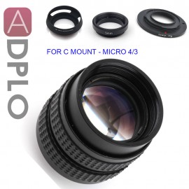 ADPLO 50mm f/1.4 CC TV F1.4 Lens + 3 Gift Suit For Canon EOS M Micro 4/3 Nex For Nikon 1  Pentax Q Fuji FX OM-DE-M10 II E-M5 II