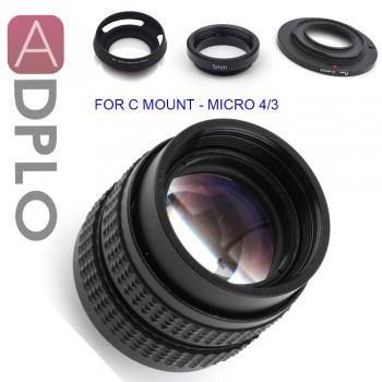 ADPLO 50mm f/1.4 CC TV F1.4 Lens + 3 Gift Suit For Canon EOS M Micro 4/3 Nex For Nikon 1  Pentax Q Fuji FX OM-DE-M10 II E-M5 II