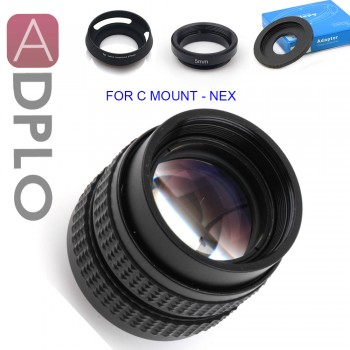 ADPLO 50mm f/1.4 CC TV F1.4 Lens + 3 Gift Suit For Canon EOS M Micro 4/3 Nex For Nikon 1  Pentax Q Fuji FX OM-DE-M10 II E-M5 II