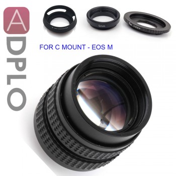 ADPLO 50mm f/1.4 CC TV F1.4 Lens + 3 Gift Suit For Canon EOS M Micro 4/3 Nex For Nikon 1  Pentax Q Fuji FX OM-DE-M10 II E-M5 II