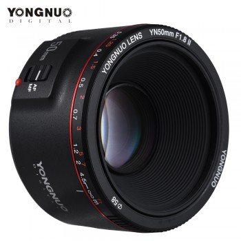 2018 YONGNUO YN50mm F1.8 II Fixed Lens for Canon AF/MF Large Aperture Metal Mount Focus 50mm lens for Canon 600D 1300D DSLR