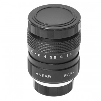 Television TV Lens/CCTV Lens Camera Lenses for C Mount Camera 25mm F1.4 in Black