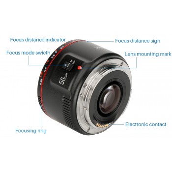 YONGNUO YN50mm F1.8 II 50mmLarge Aperture Auto Focus Lens for Canon Camera Lens for Canon EOS 70D 5D2 5D3 600D DSLR yongnuo