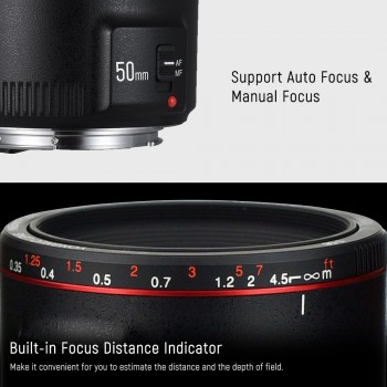 YONGNUO YN50mm F1.8 II 50mmLarge Aperture Auto Focus Lens for Canon Camera Lens for Canon EOS 70D 5D2 5D3 600D DSLR yongnuo