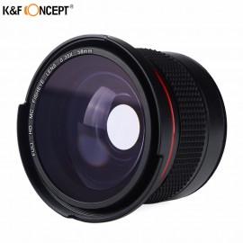 58mm Wide Angle Fisheye Camera Lens 0.35x with a Macro Lens for Canon EOS 700D 650D 600D 550D 1100D Rebel T5i T4i T3i T3 T2i