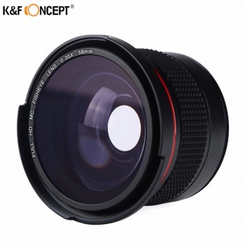 58mm Wide Angle Fisheye Camera Lens 0.35x with a Macro Lens for Canon EOS 700D 650D 600D 550D 1100D Rebel T5i T4i T3i T3 T2i