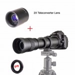 420-800mm F/8.3-16 Manual Super Telephoto Zoom Lens + 2X Teleconverter Lens for Canon Nikon Pentax Olympus Sony E Mount M4/3