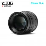 7artisans 55mm F1.4 Large Aperture Portrait Prime Lens for Sony E Mount for Fuji M4/3-Mount EOS-M Mount A6300 A6500 X-A1 G5 M5