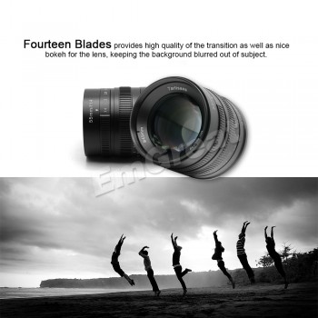 7artisans 55mm F1.4 Large Aperture Portrait Prime Lens for Sony E Mount for Fuji M4/3-Mount EOS-M Mount A6300 A6500 X-A1 G5 M5